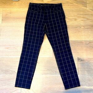 Navy blue plaid pants from Banana Republic! Mint Condition!!